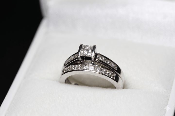 18kt White Gold Diamond Bridal Set Rings Michael Hill 4